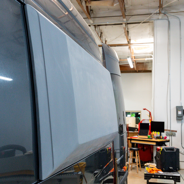 SAGA Vans team van build side flares install