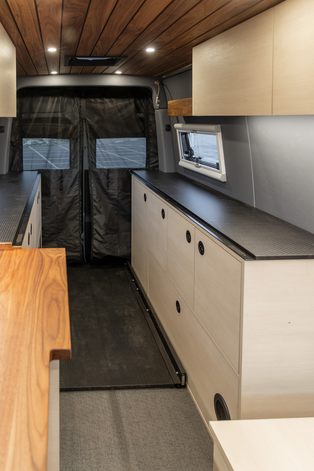 SAGA Vans Sprinter 170 Interior build rear cabinetry