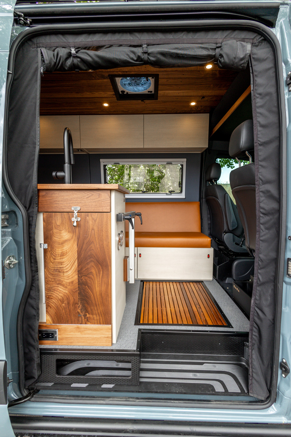 SAGA Vans Sprinter entrance with bugscreen
